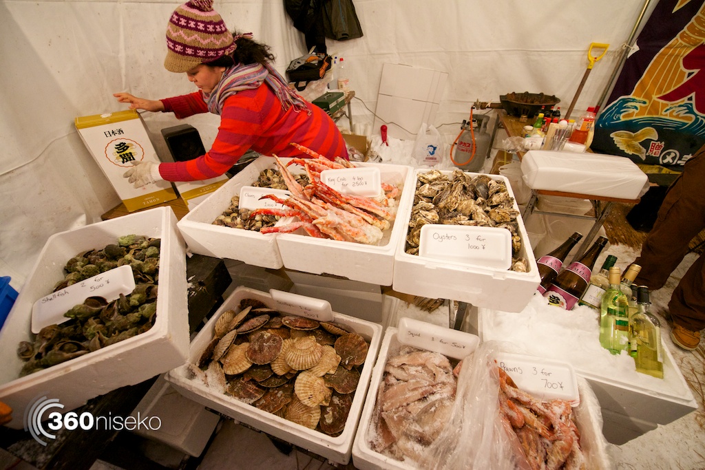 Great selection of Hokkaido seafood to put on their BBQ