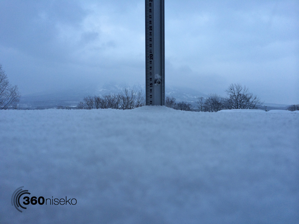 Snowfall in Hirafu Village, 8 January 2014
