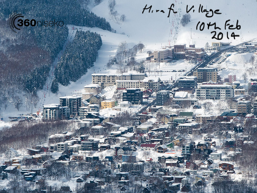 A cross section of Hirafu Village, 10 February 2014