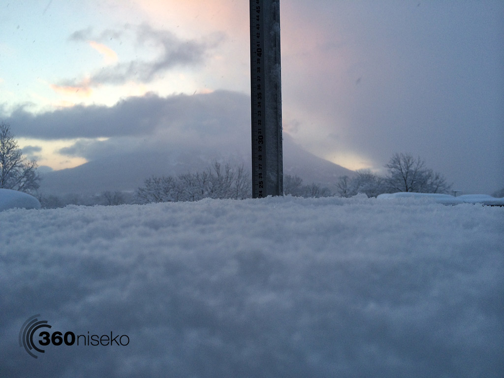 Snowfall in Hirafu Village, 21 February 2014