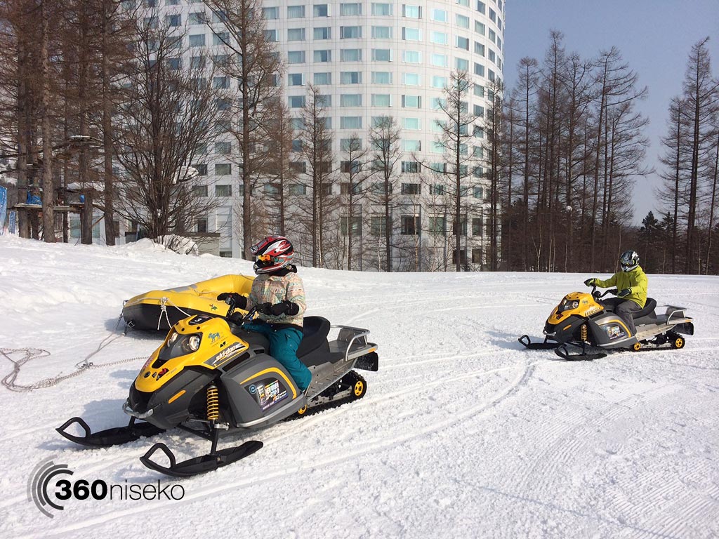 Snowmobiling at Niseko Village, 27 February 2014