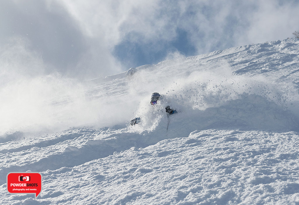 Gondola Snowsports instructor Vincent leads a class on an all-time Niseko powder day in February, 2015