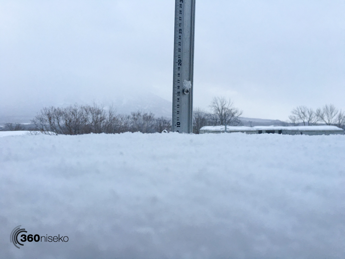 Snowfall in Hirafu Village, 31 January 2016