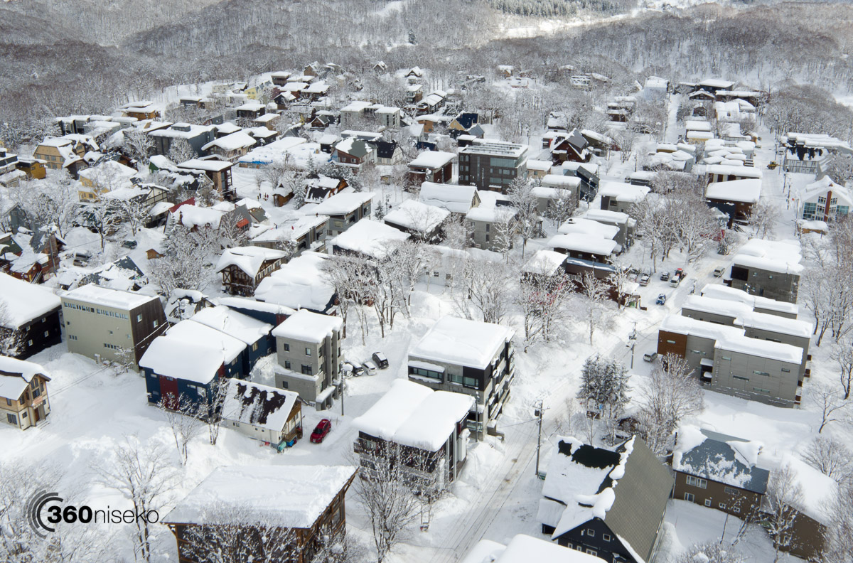 Middle and lower Hirafu village, 17 January 2016