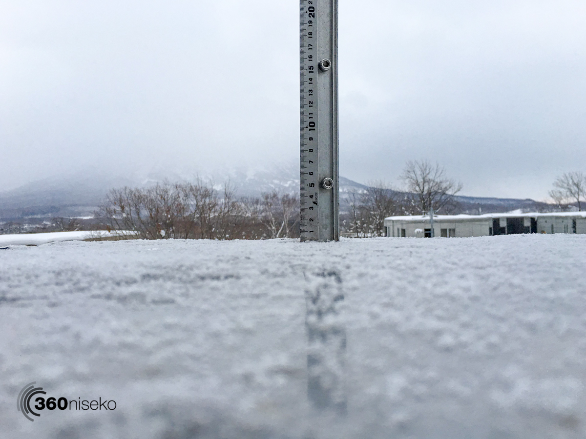 Snowfall in Hirafu Village, 4 January 2016