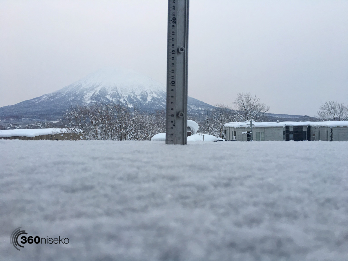 Snowfall in Hirafu Village, 18 January 2016