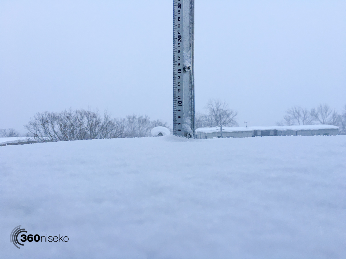 Snowfall in Hirafu Village, 19 January 2016