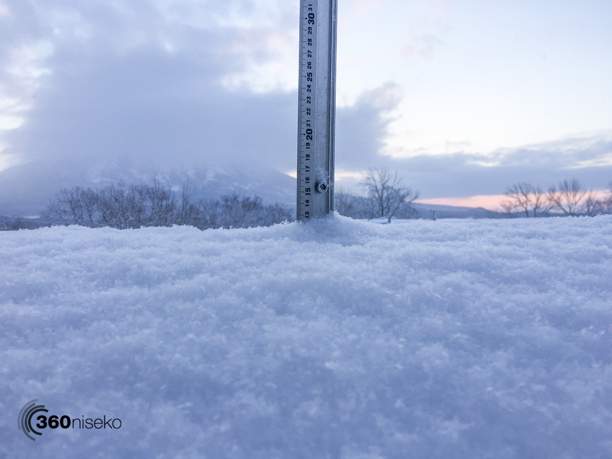 Snowfall in Hirafu Village, 23 January 2016