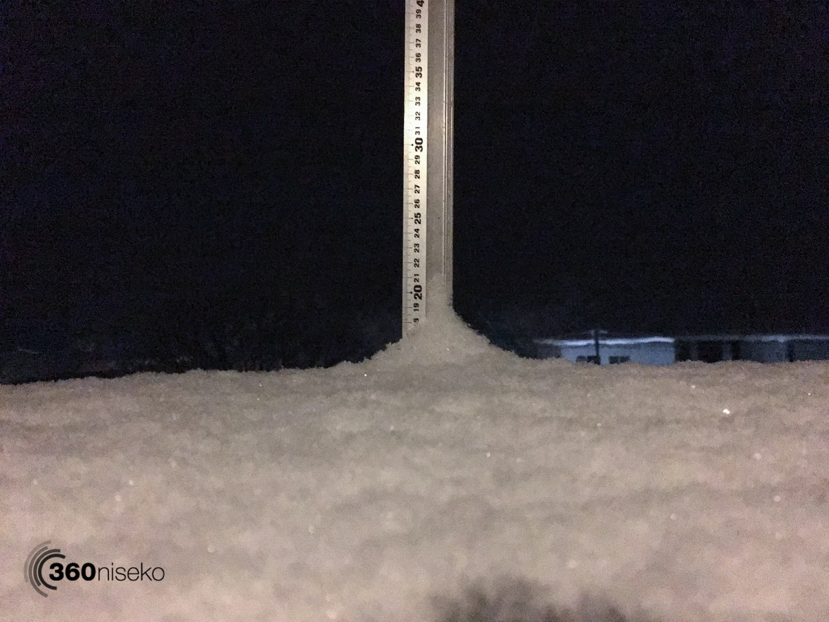 Snowfall in Hirafu Village, 6 February 2016