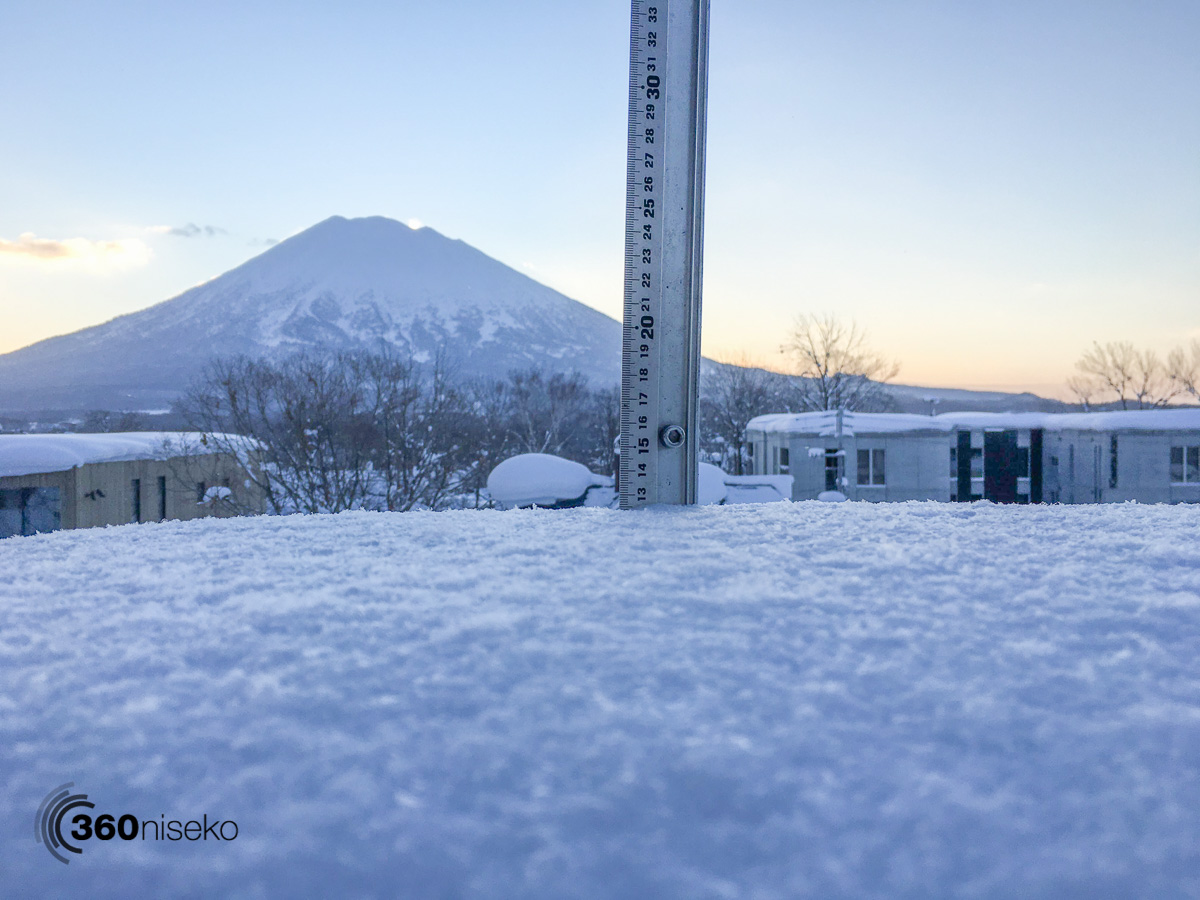 Snowfall in Hirafu Village, 8 February 2016