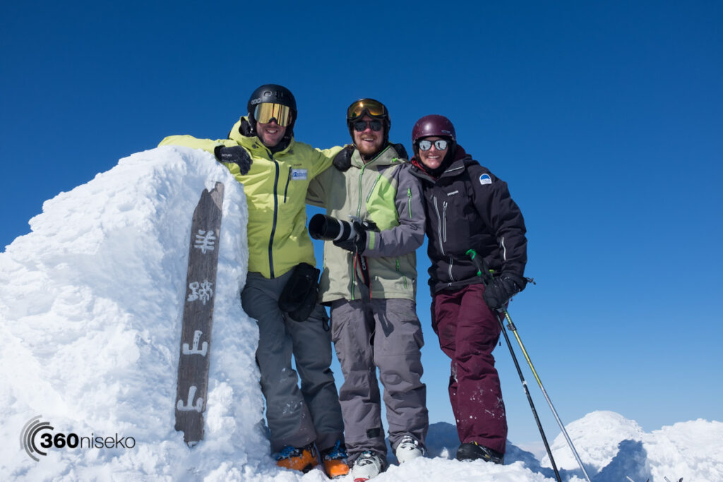 James, Teddy & Tracey at the summit of Mt.Yotei, 27 February 2017