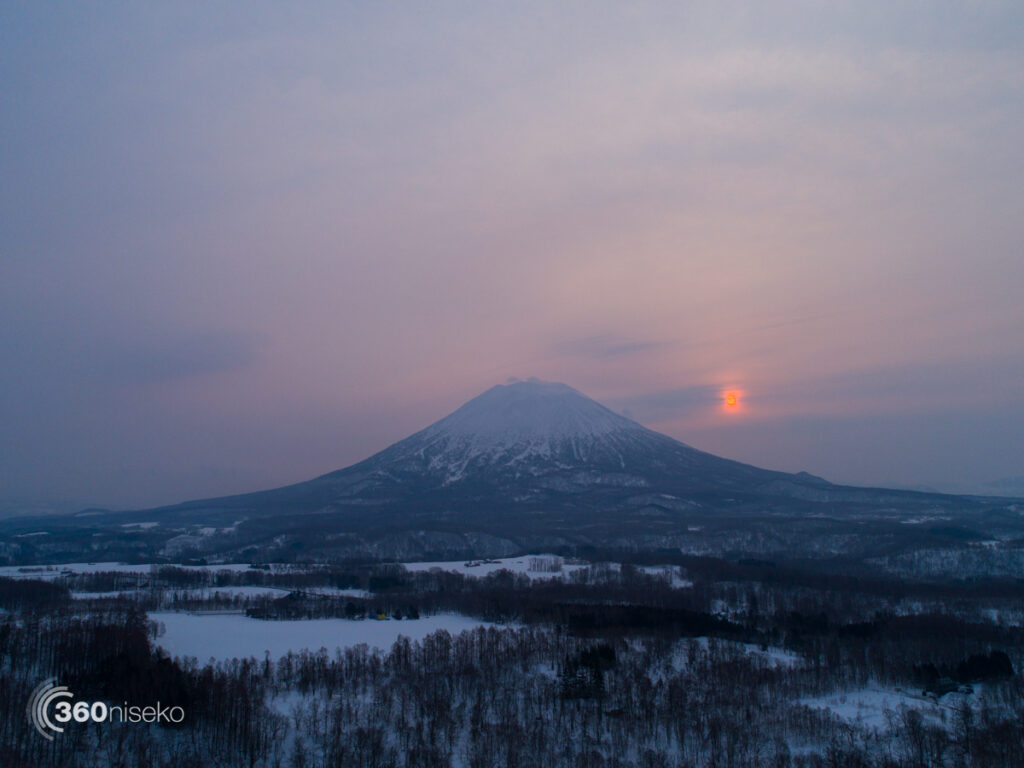 Sunrise overMt.Yotei, 2 March 2017
